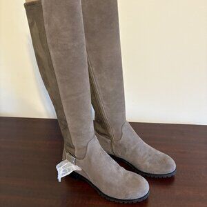 NIB Michael Kors BRANSON Suede Riding Mid Boot Knee High Mushroom 6M $275